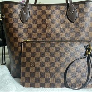Authentic Louis Vuitton neverfull damier ebene mm